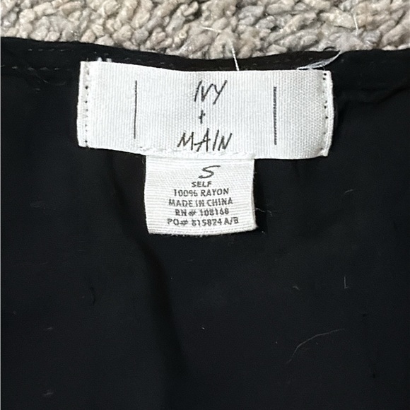 Black Ruffled Crop Top - Picture 2 of 2